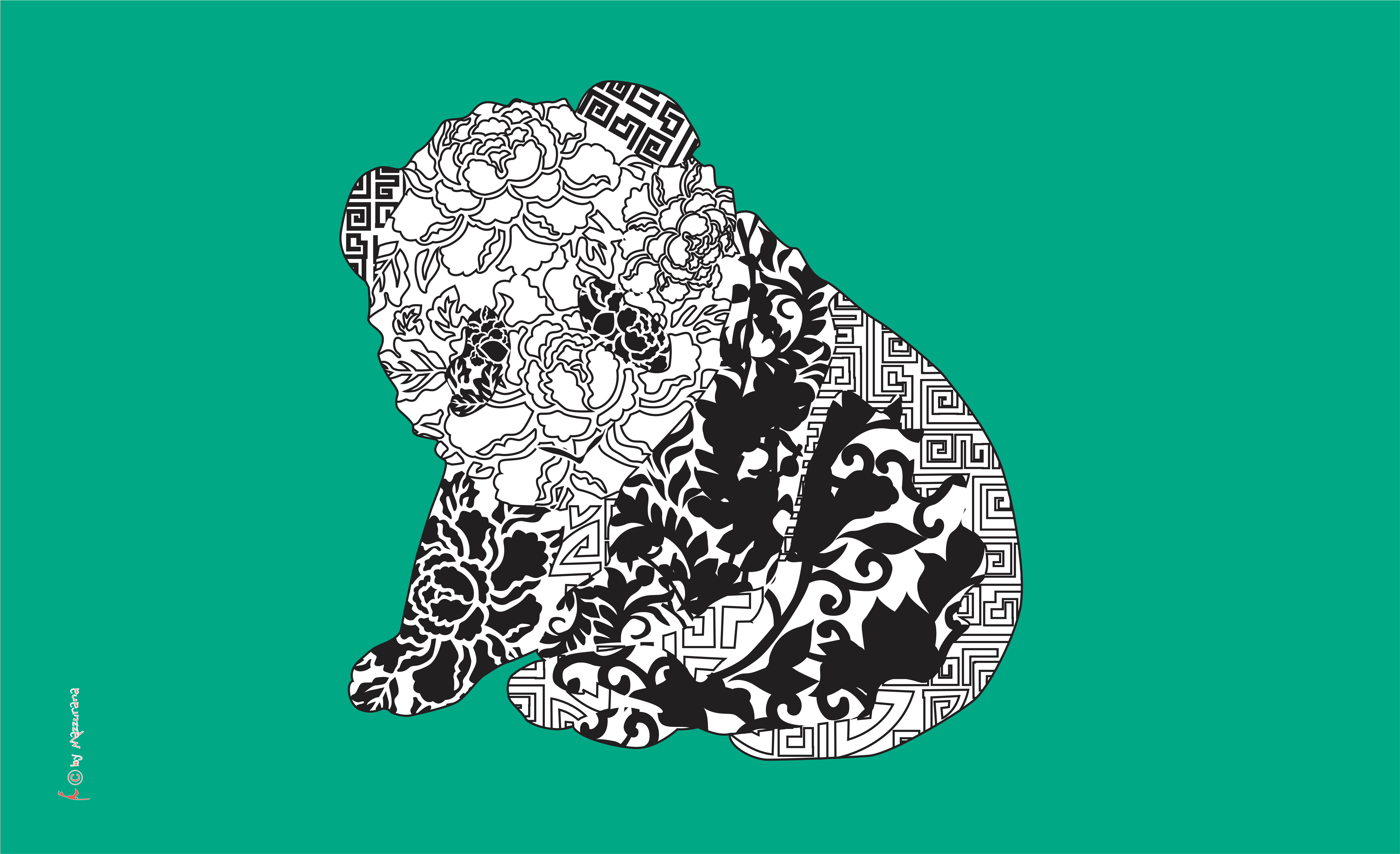 Panda Flag 2, Animal Flags – Flaggenshop Sylt