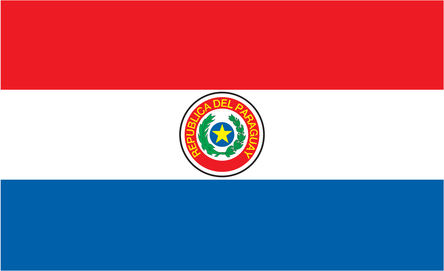 Paraguay Flagge – Nationalflagge in Rot, Weiß und Blau