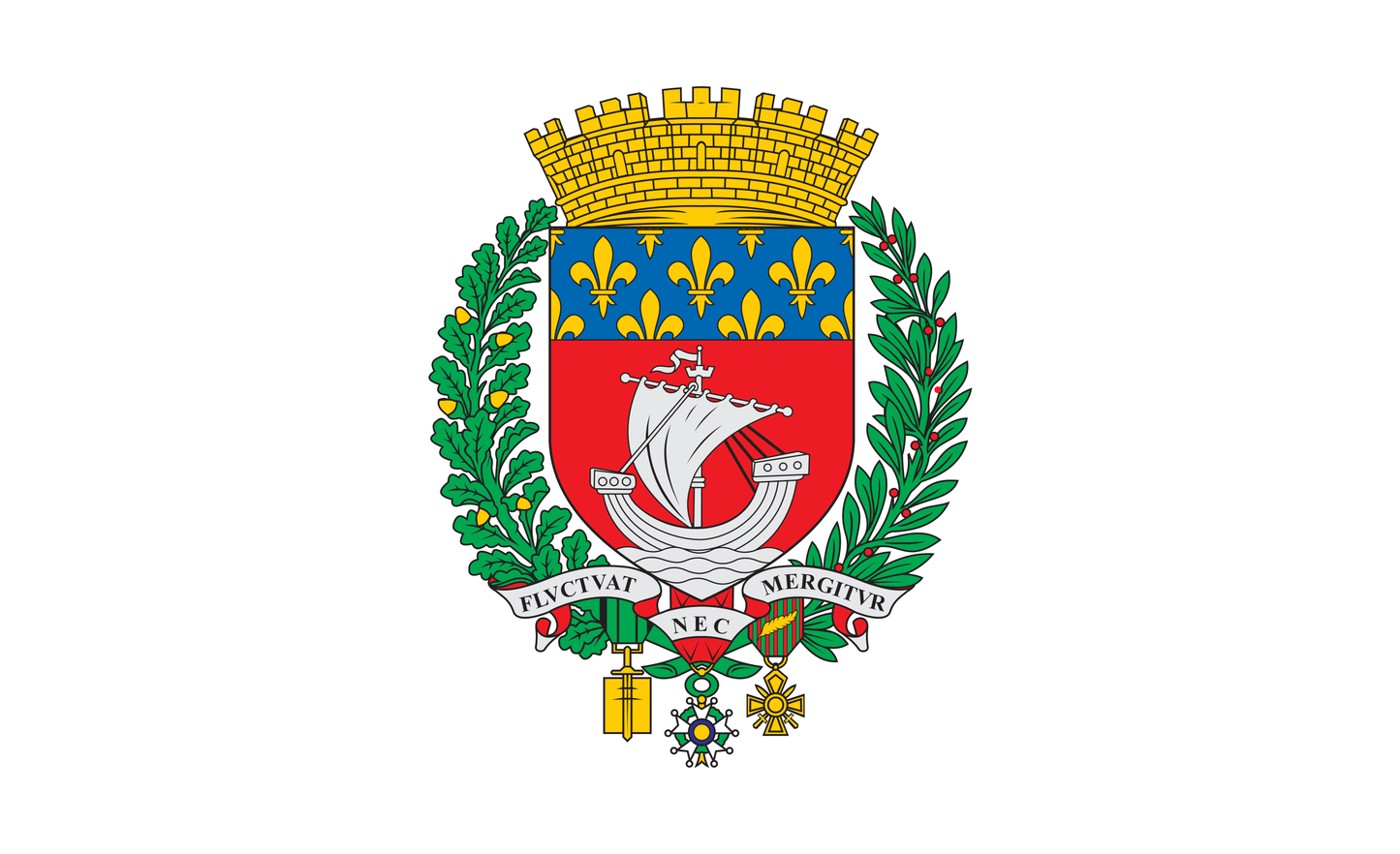 Parisflagge, Frankreich, Nationalfahnen