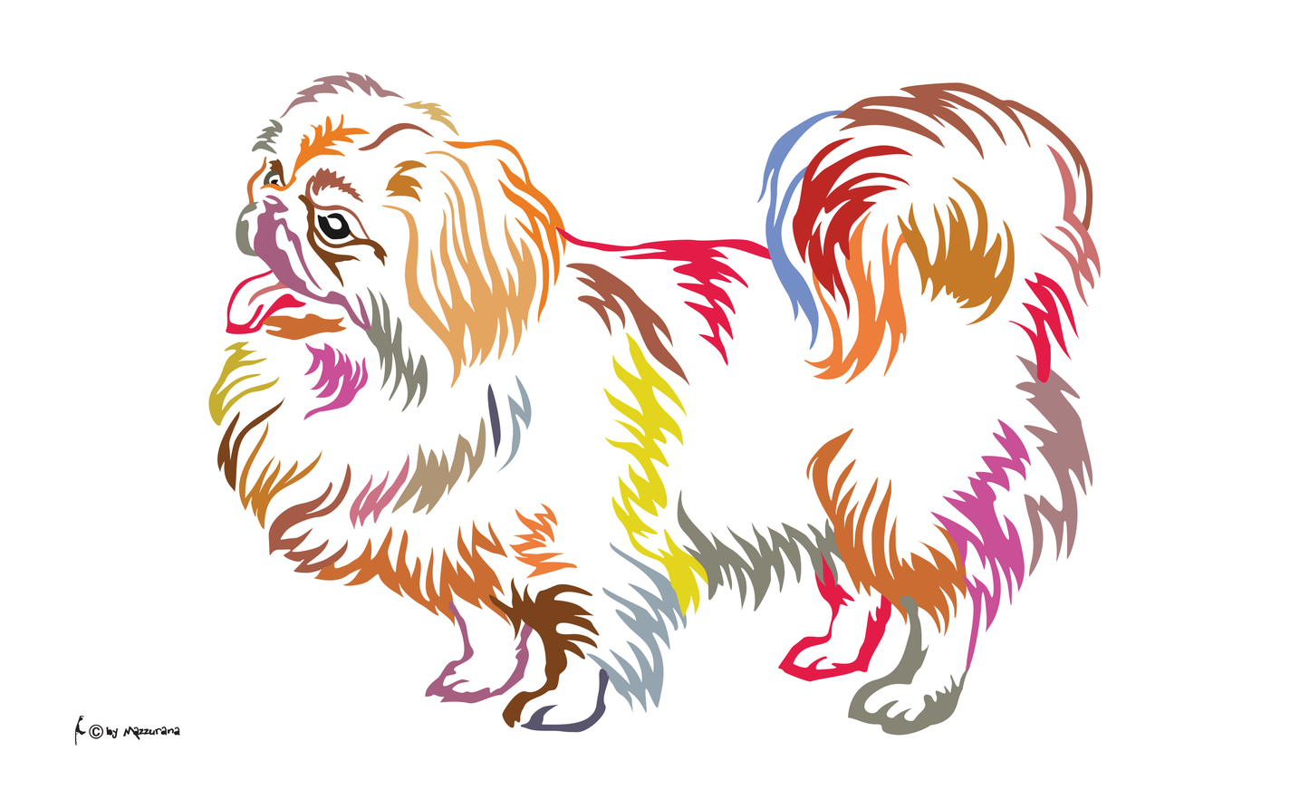 Drapeau de chien pékinois, drapeau de chien, drapeaux d'animaux, drapeaux sportifs, drapeaux de clubs, drapeaux d'associations