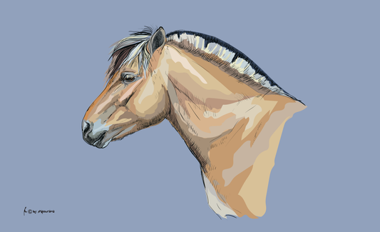 Horse portrait flag, animal flags, horses