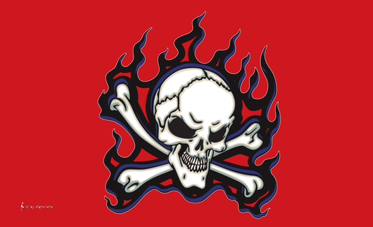 Piratenflagge-Flamme,Piratenfahne