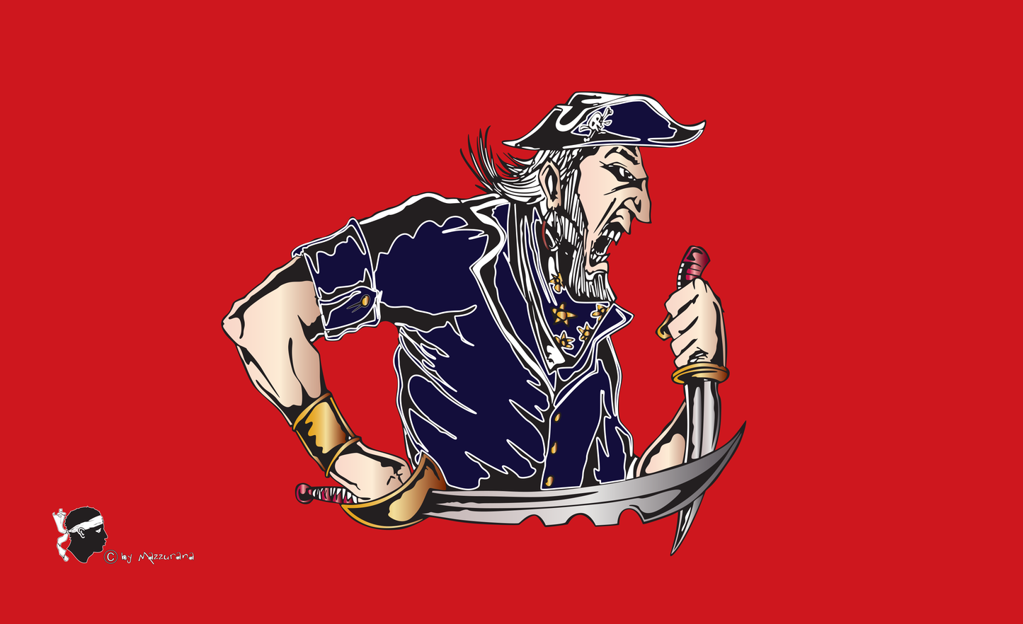 Piratenflagge-Ohrring, Piratenfahne