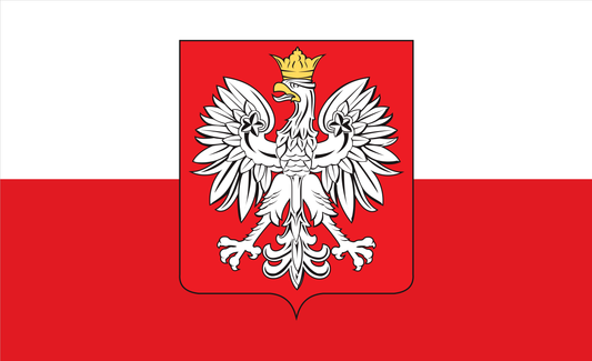 Polenflagge mit Wappen, Polen, Nationalfahnen