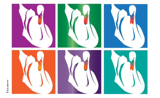 Pop Art Swans Flag, Animal Flags, Swans