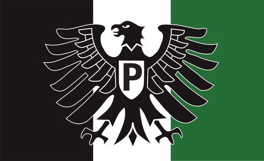 Preußen Münster Flagge,Nordrhein-Westfalen, Deutschland, Bundesländerflaggen, Gemeindeflaggenlagge