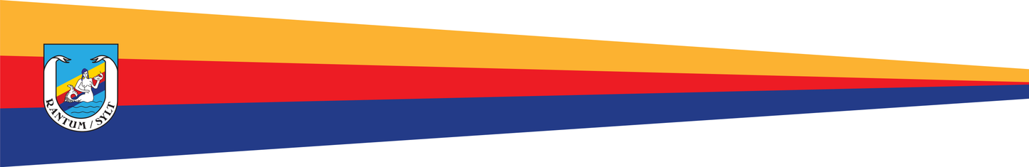 Wimpel Rantum Sylt – klassisches Wappen mit Meerjungfrau