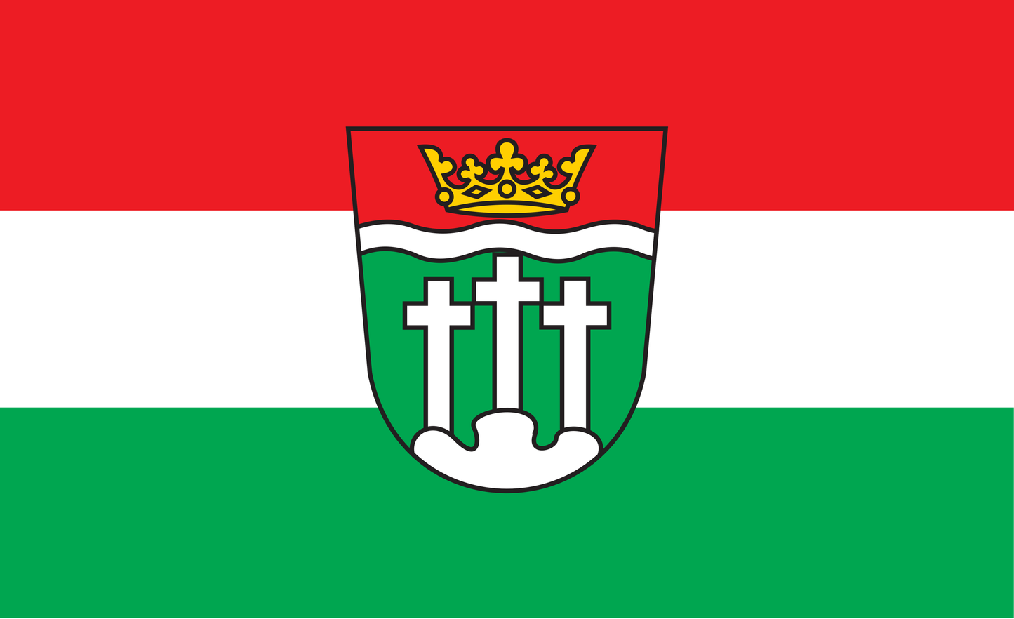 Rhongrabenfeld Kreis Flagge Bayern