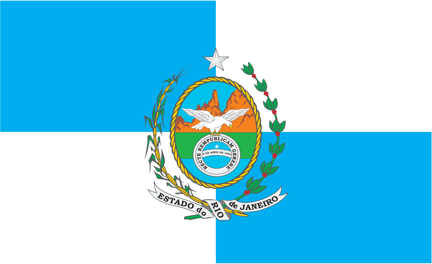 Rio de Janeiro flagge, Nationalfahnen