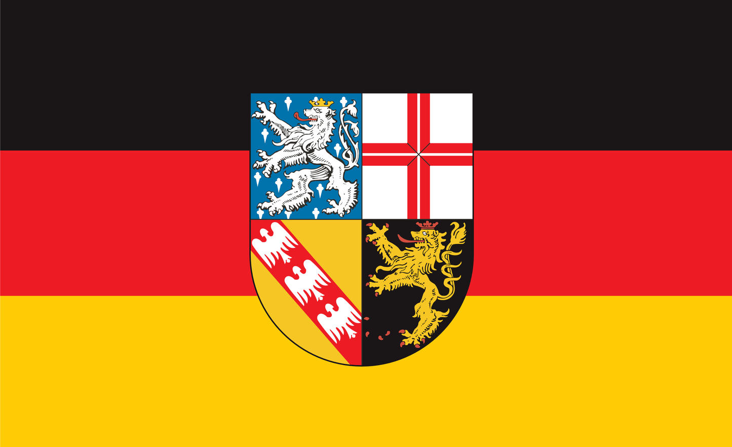 Saarland Flagge mit Wappen – Regionalstolz mit geschichtlicher Tiefe