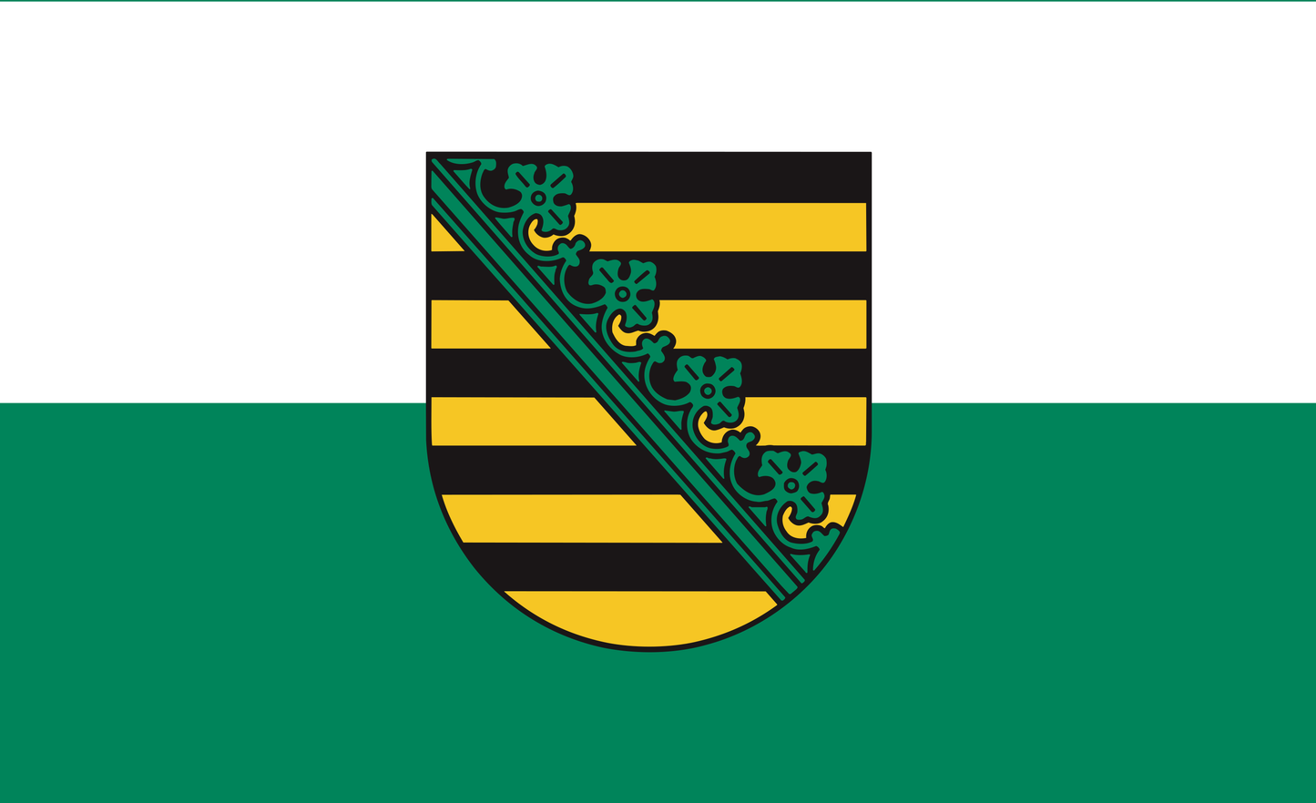 Sachsen Flagge mit Wappen – Historische Identität aus dem Freistaat