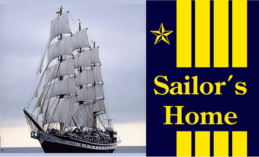 Sailors Home-Flagge 2,Maritime-Flaggen,Bootsflaggen,Leuchtturm-Flaggen