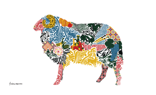 Schaf Flagge 111, Tierflaggen, Schaf