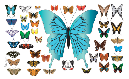 Schmetterling 17 Flagge, Butterfly, Tierflaggen