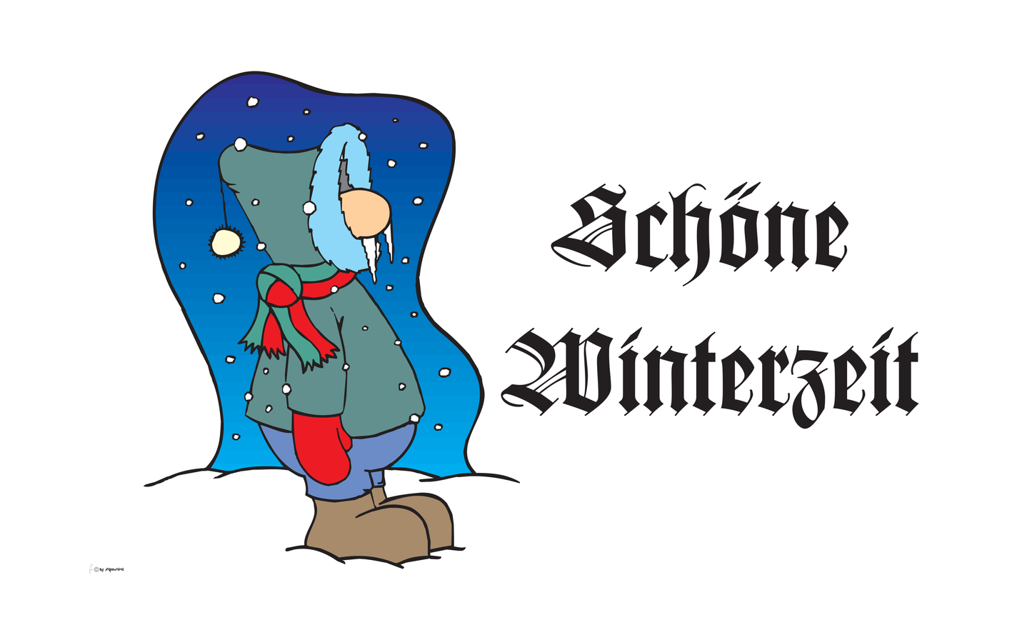Winterzeit-Flagge, Schöne Winterzeit