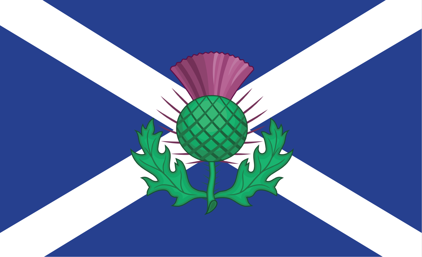 Schottlandflagge mit Wappen 2, GB, Großbitanienflagge, Nationalfahnen