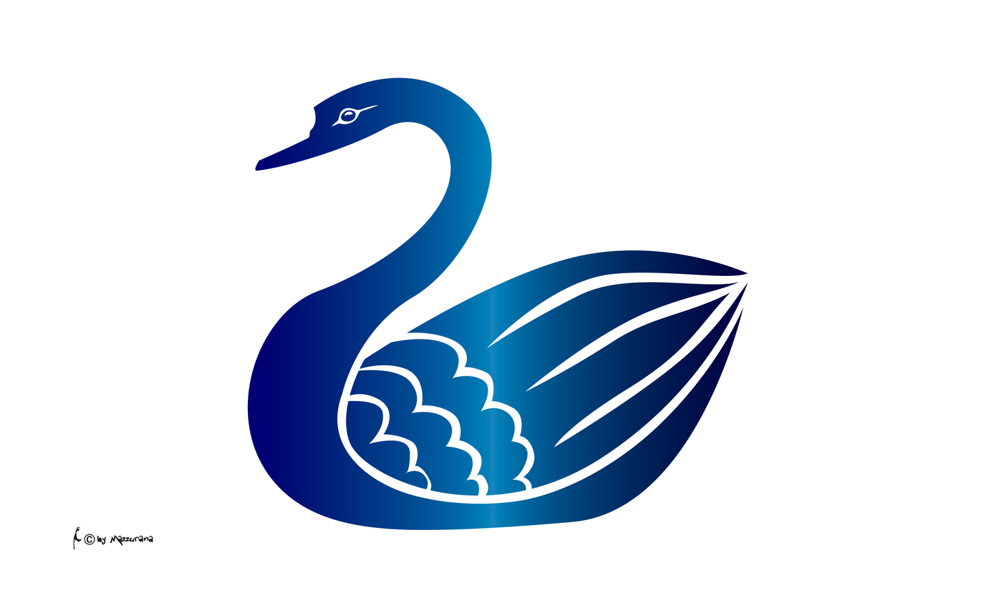 Drapeau bleu cygne, drapeaux d'animaux