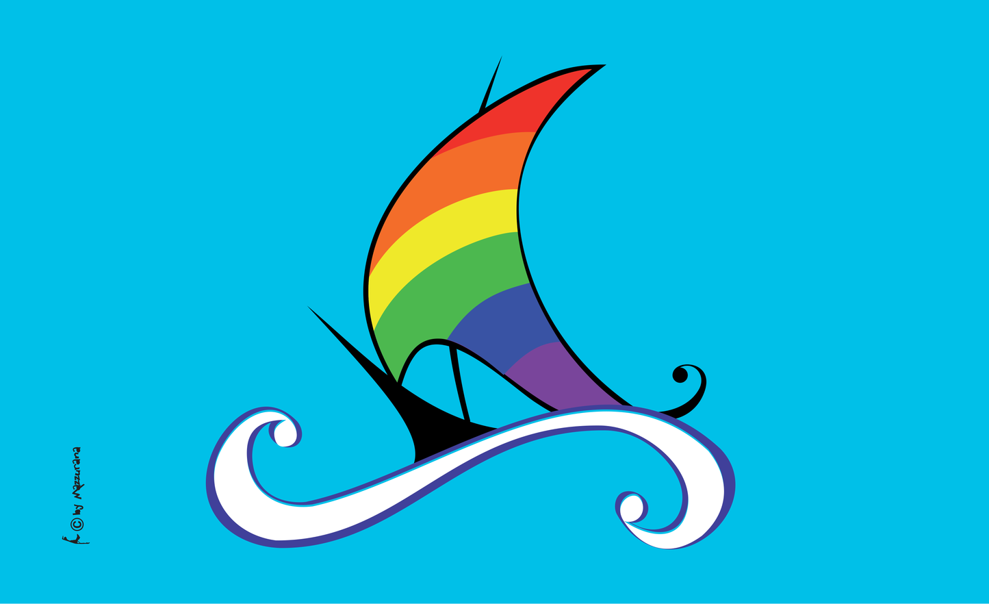 Segler Rainbow Flagge