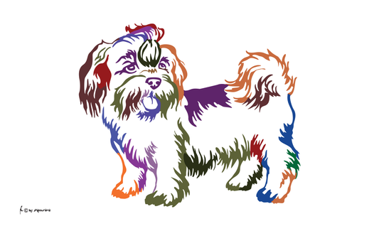 Shi-tzu Hundeflagge, Hundeflagge ,Tierflaggen, Sportflaggen, Vereinsfahnen, Verbandsflaggen