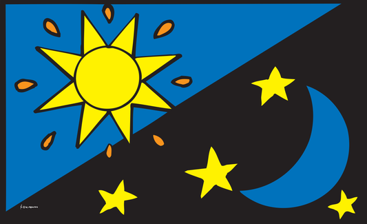 Sonne & Mond-Flagge,Christenflaggen, Kirchenflaggen