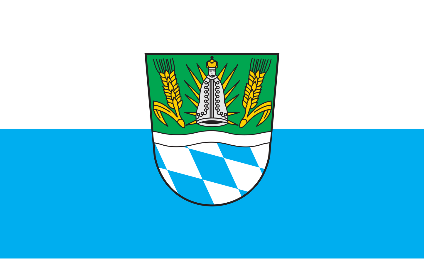 Straubing Boden Kreis Flagge Bayern