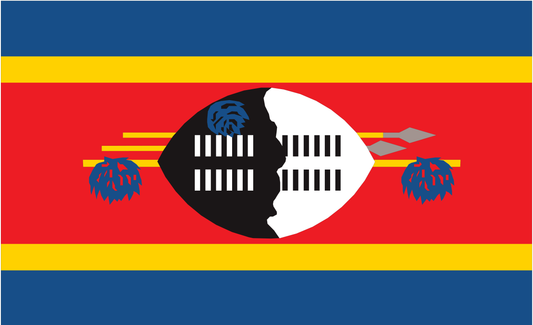 Swazilandflagge mit Wappen, Nationalfahnen