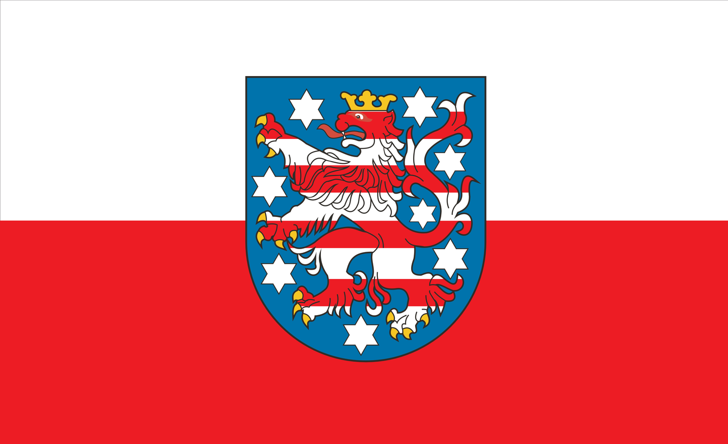 Thüringen Flagge mit Wappen – Tradition trifft auf Farbenstolz