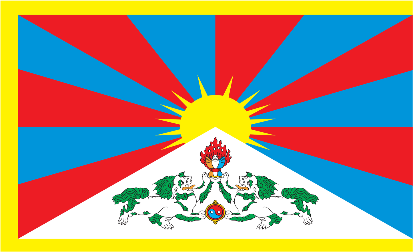 Tibetflagge, Nationalfahnen