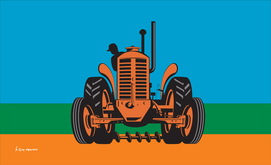 Trecker Vintage 2 Flagge, Trecker, Treckerfahne