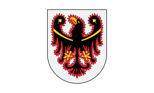 Trentinoflagge mit Wappen, Italien, Nationalfahnen