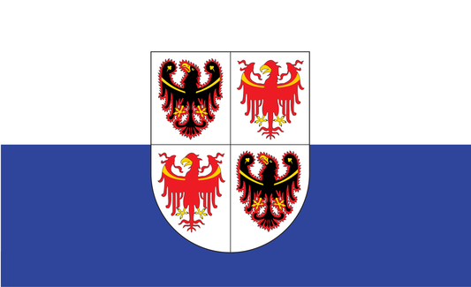 Trentoflagge mit Wappen, Italien, Nationalfahnen