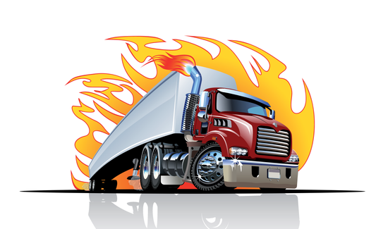 Trucker 4 Flagge, LKW Fahne, Auto, Autofahne, Autoflagge, Oldtimer