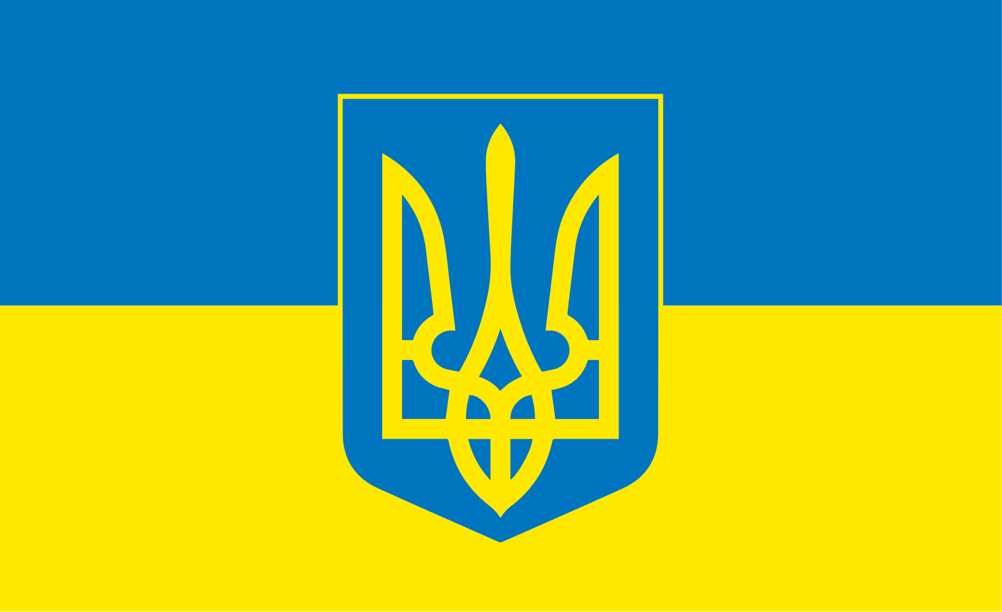 Ukraine mit Wappen