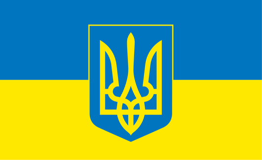 Ukraine mit Wappen