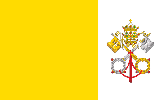 Vatikanstaatflagge, Vatikan, Italien, Nationalfahnen