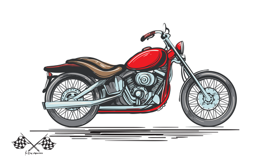 Vintage Bike Flagge, Motorradflagge, Motorrad, Bikerflagge