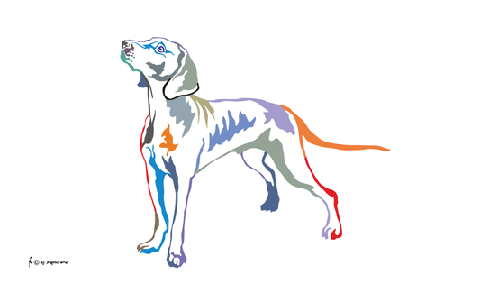 Weimaran Hunde Flagge,Hundeflagge ,Tierflaggen, Sportflaggen, Vereinsfahnen, Verbandsflaggen