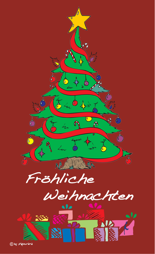 Weihnachtsflagge,Weihnachtbaum Bordeaux