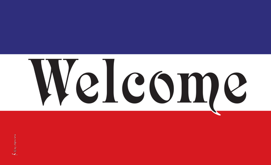 Welcome-Flagge,BWR,Geöffnet,Werbeflagge