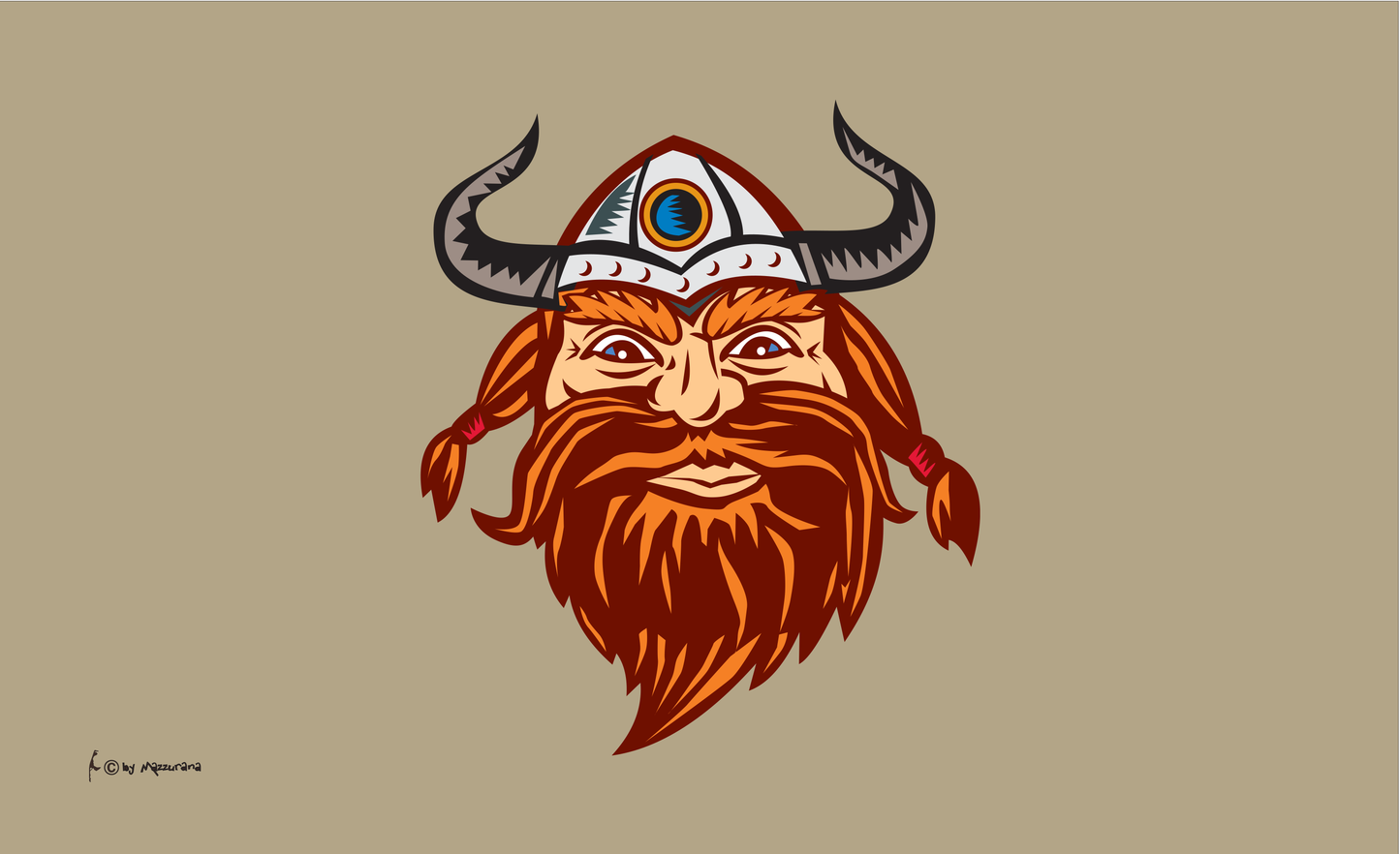 Wikinger roter Bart Flagge