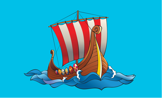 Wikinger Schiff Flagge 18