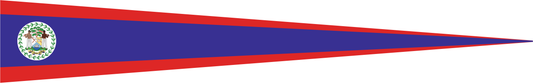 Belize Wimpel – Nationalflaggen-Wimpel in Blau, Rot und Weiß