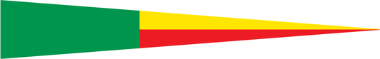Benin Wimpel – Flaggenwimpel in Grün, Gelb und Rot