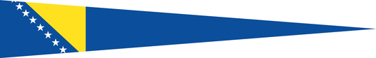 Bosnien und Herzegowina Wimpel – Flaggenwimpel in Blau, Gelb und Weiß