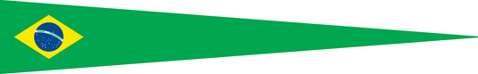 Brasilien Wimpel – Nationalflaggen-Wimpel in Grün, Gelb, Blau und Weiß