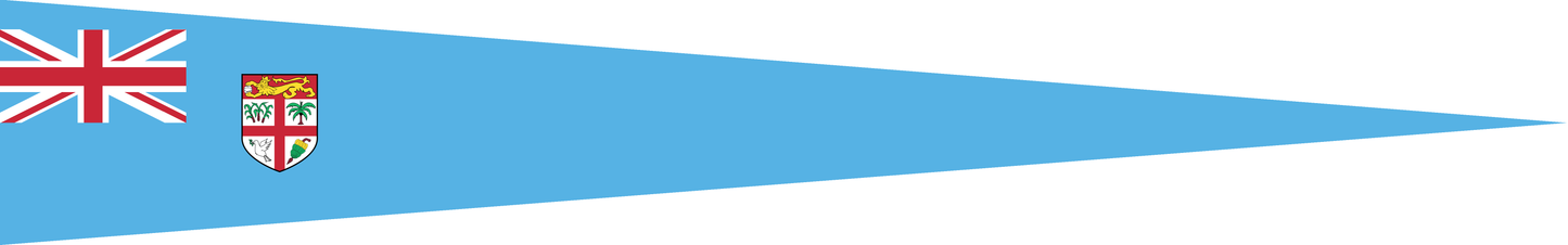 Fidschi Wimpel – Nationalflaggen-Wimpel in Hellblau, Weiß und Rot