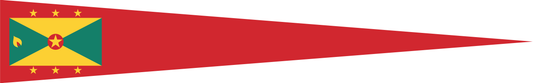Grenada Wimpel – Nationalflaggen-Wimpel in Rot, Gelb und Grün
