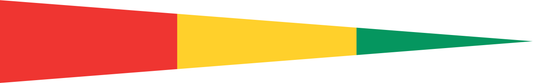 Guinea Wimpel – Länderwimpel in Rot, Gelb und Grün