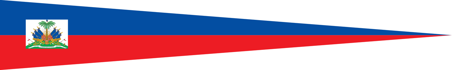 Haiti Wimpel – Nationalflaggen-Wimpel in Blau und Rot