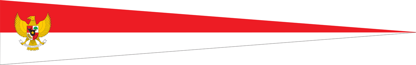 Indonesien Wimpel – Nationalflaggen-Wimpel in Rot und Weiß